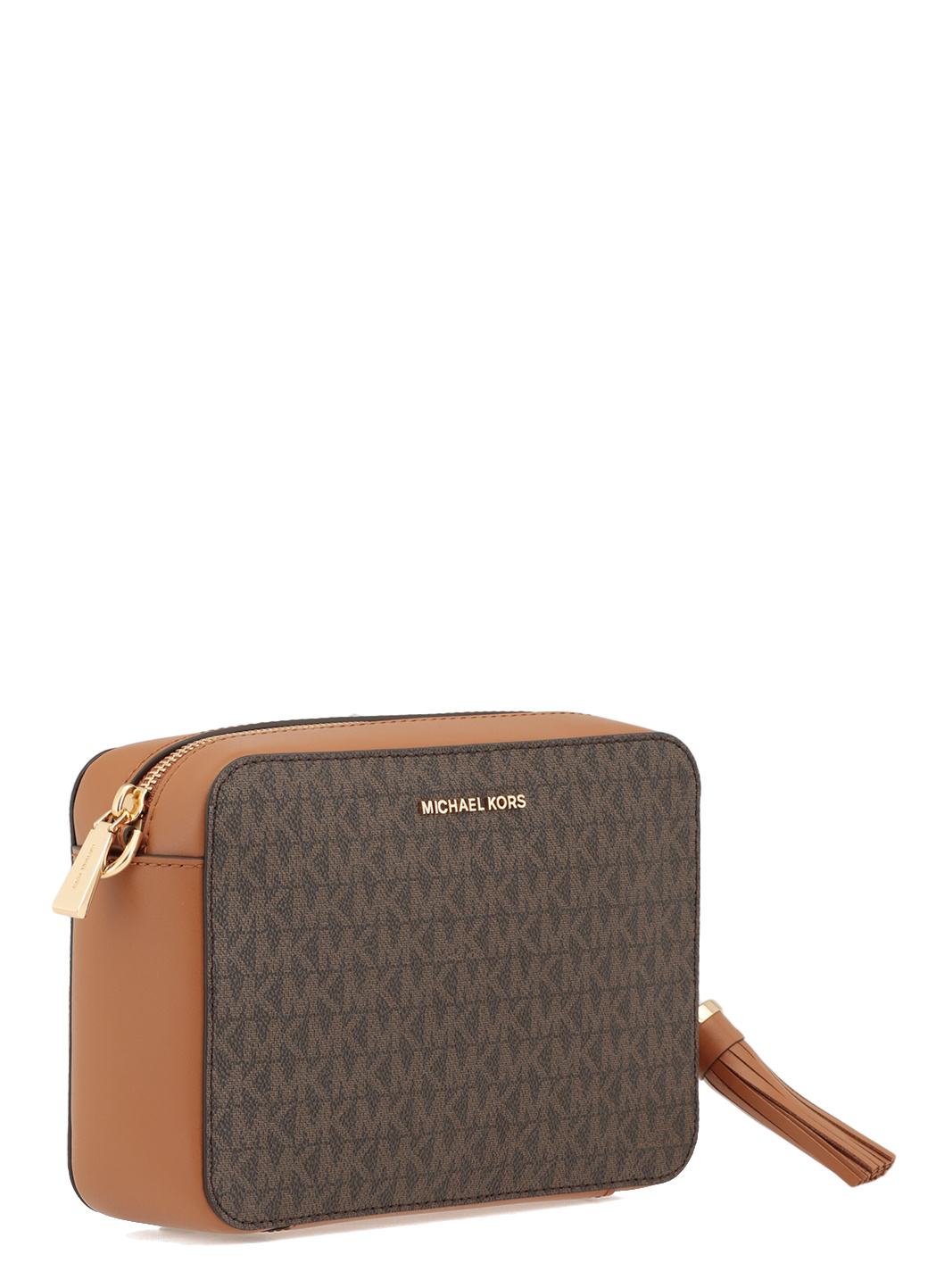 Michael Michael Kors Ginny Monogram Print Cross-body Bag In Black