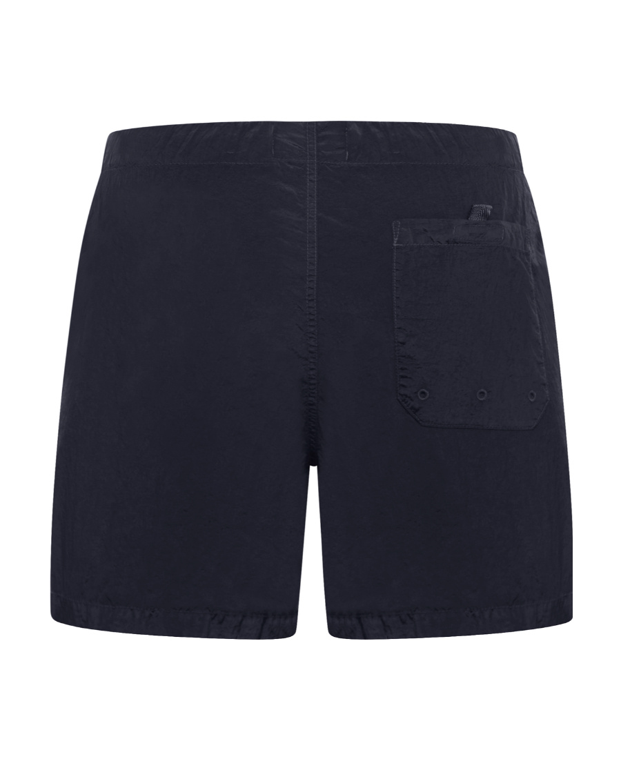 Stone Island Compass Patch Drawstring Swim Shorts In Blue