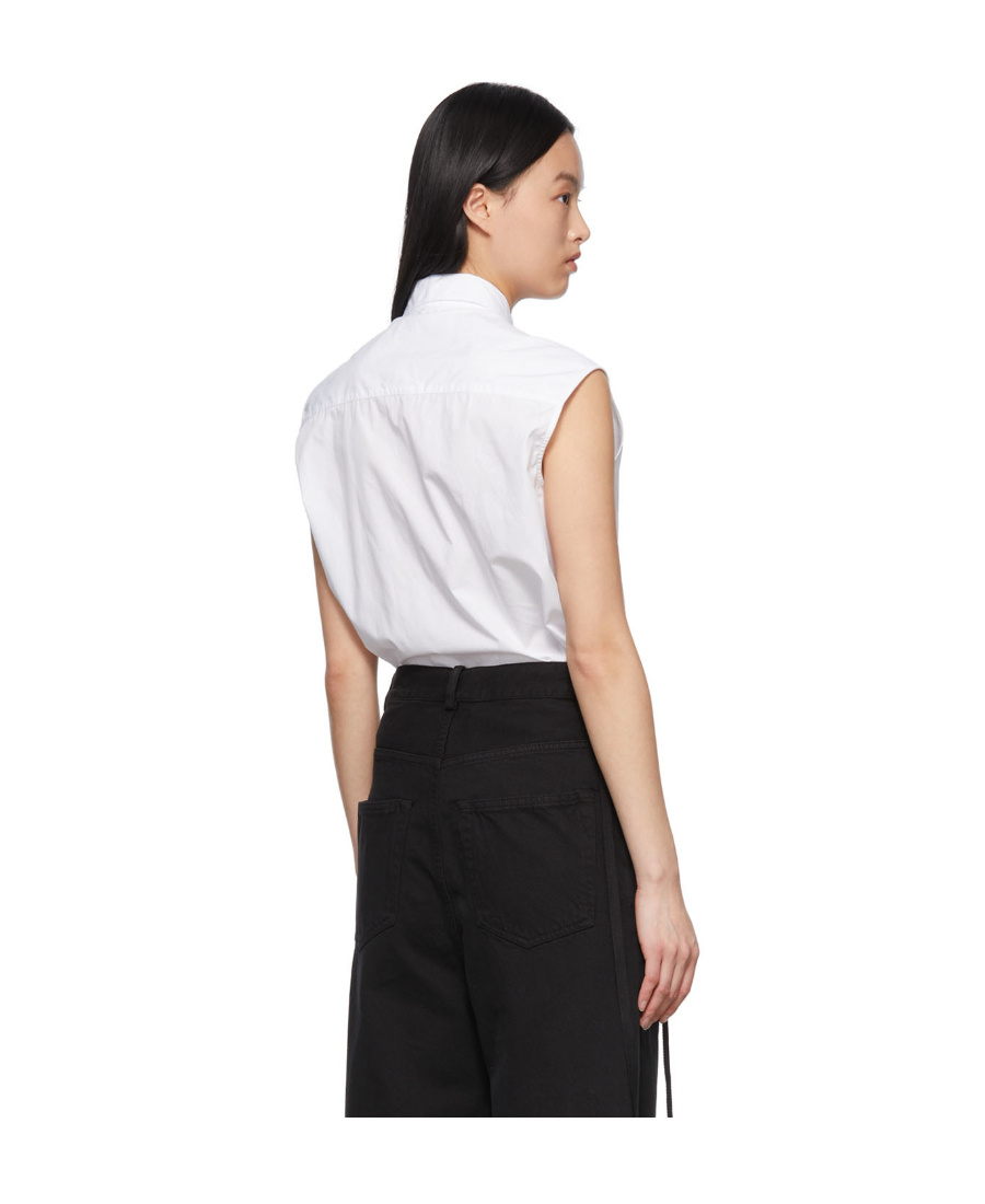 Ann Demeulemeester Lapel Shirt In White