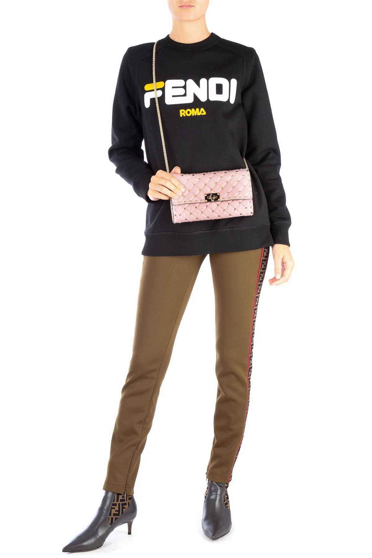 Fendi Logo Print Special Edition Sweater In Black