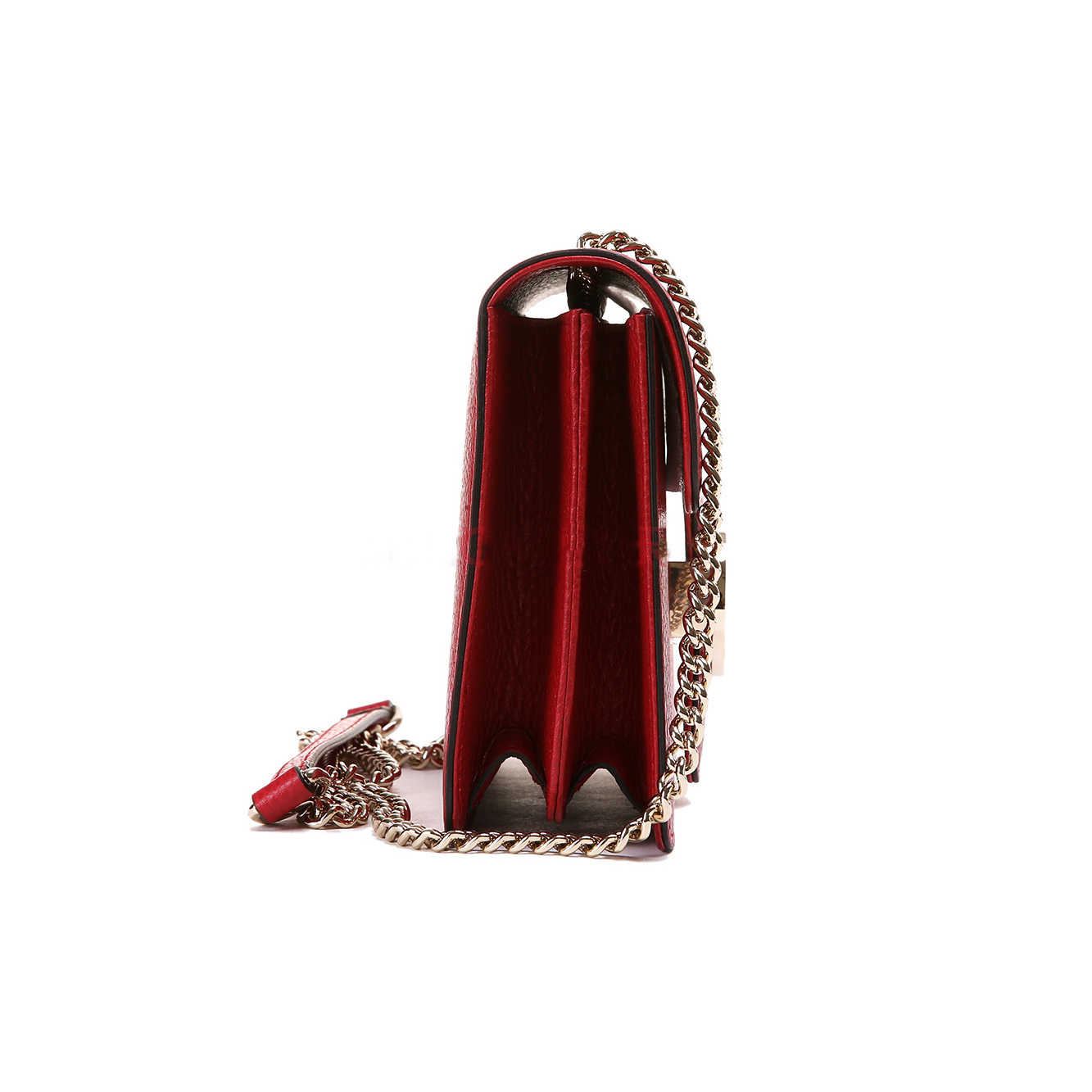 Gucci Double G Logo Woc In Red