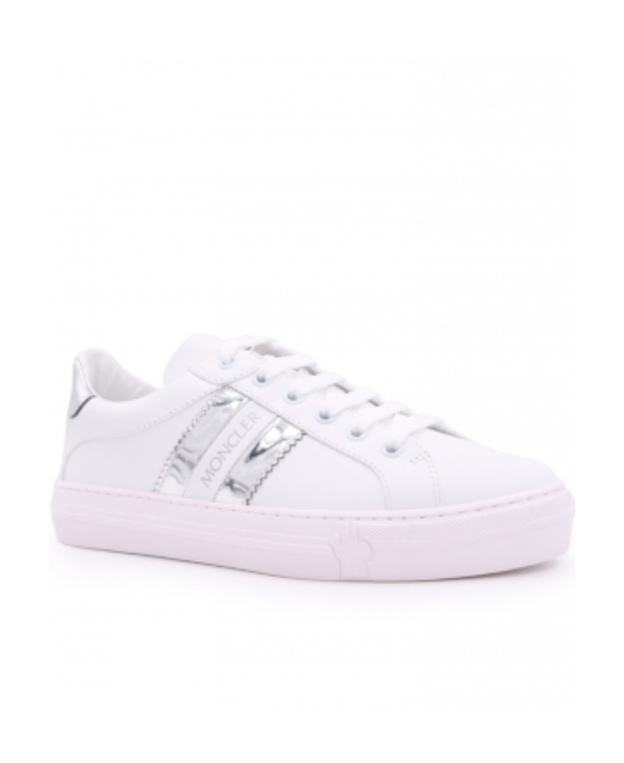 Moncler Contrast-heel Low-top Sneakers In White