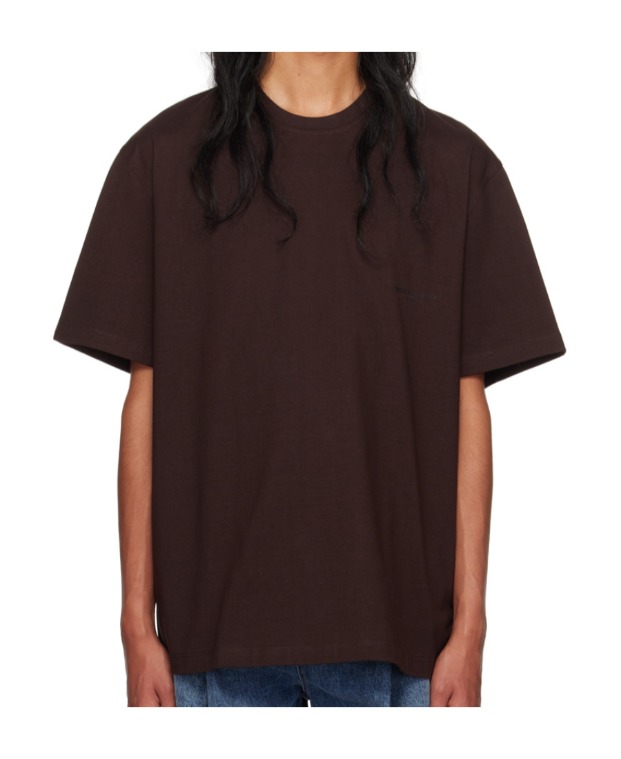 Wooyoungmi Logo-print Cotton T-shirt In Brown