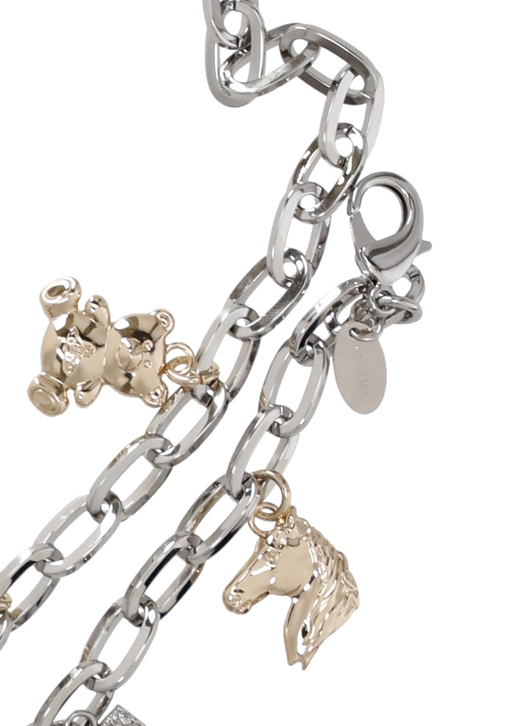 Vivienne Westwood Charm Embellished Chain Belt In White