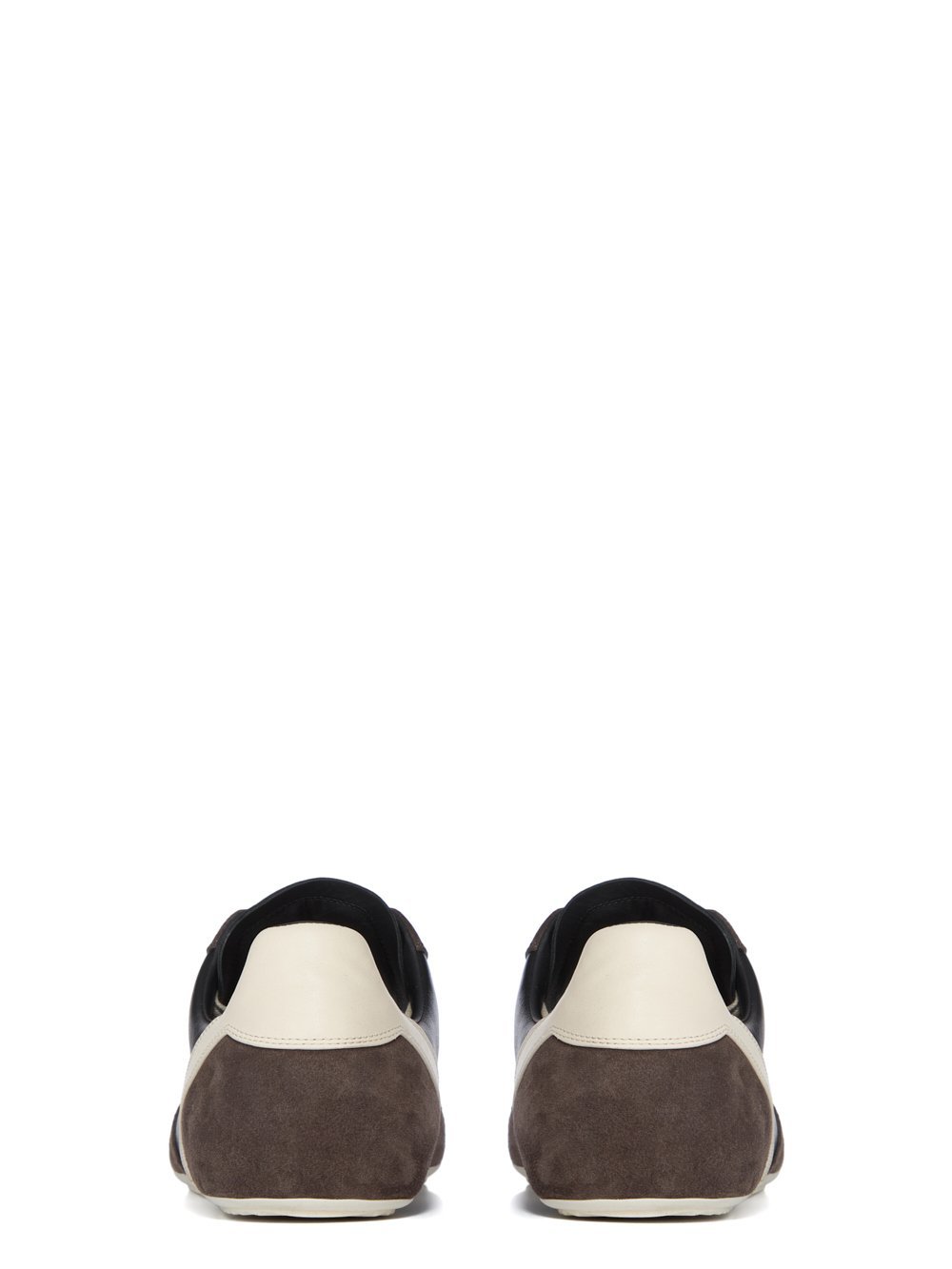Rick Owens Panelled Suede And Leather Sneakers In Brown