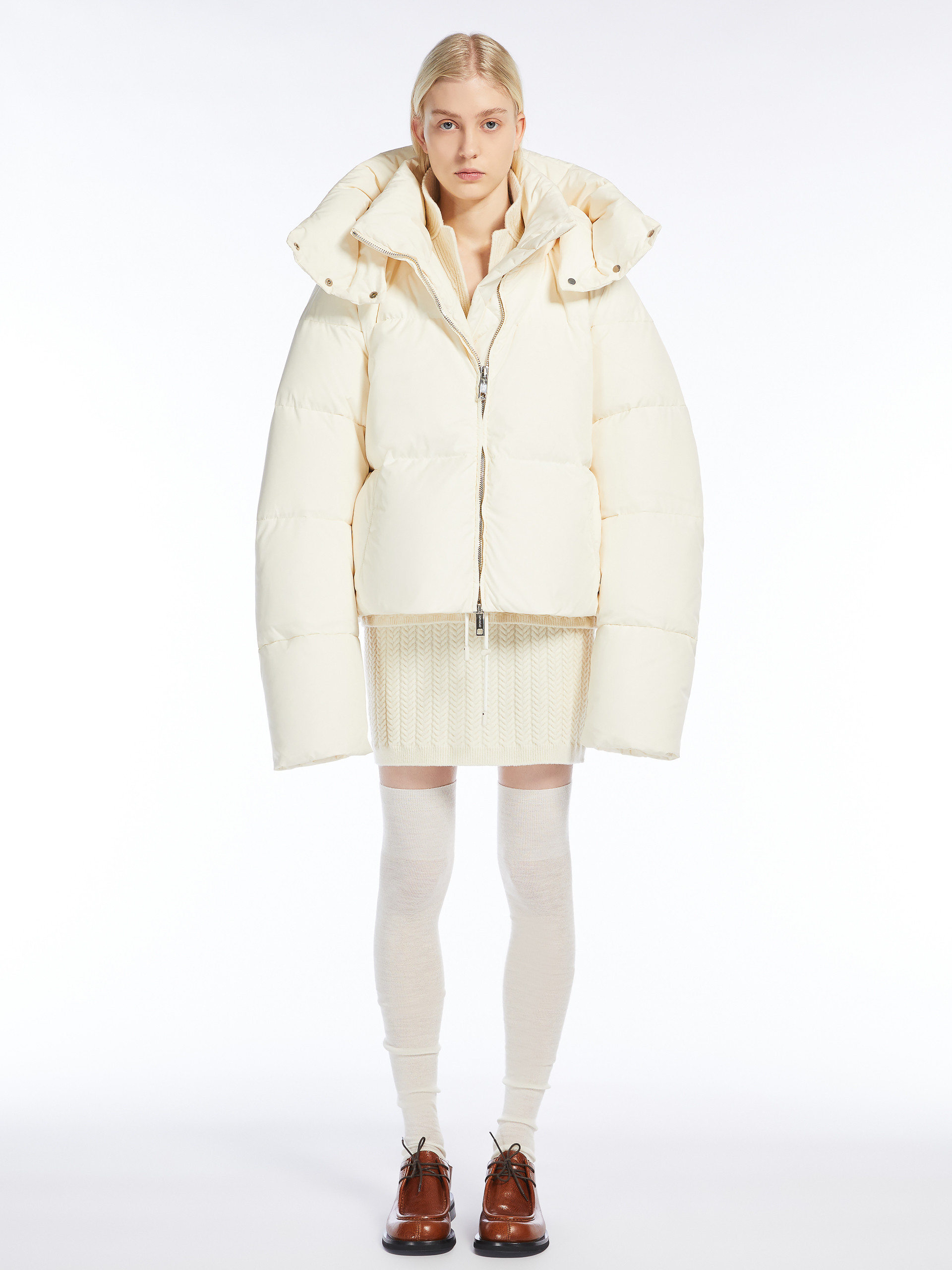 Sportmax Knitted Wool Miniskirt In White
