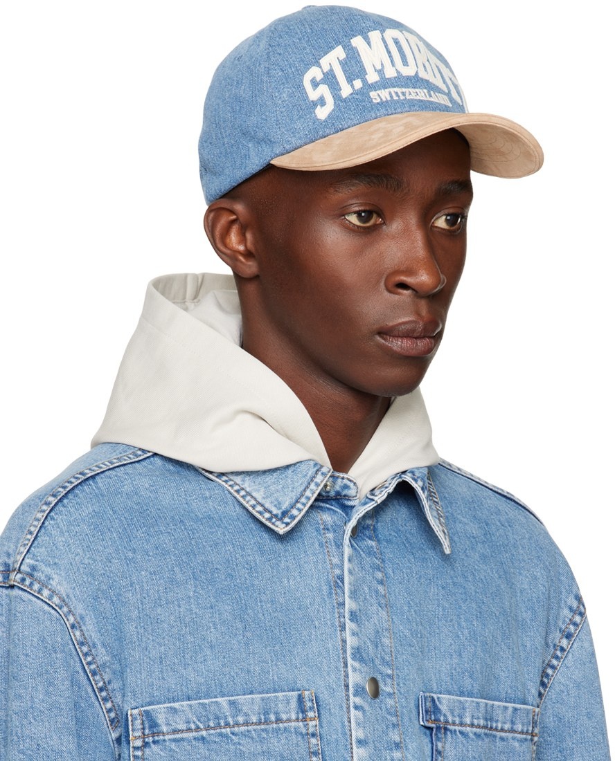 Bally Blue & Tan 'st.moritz' Cap In Blue