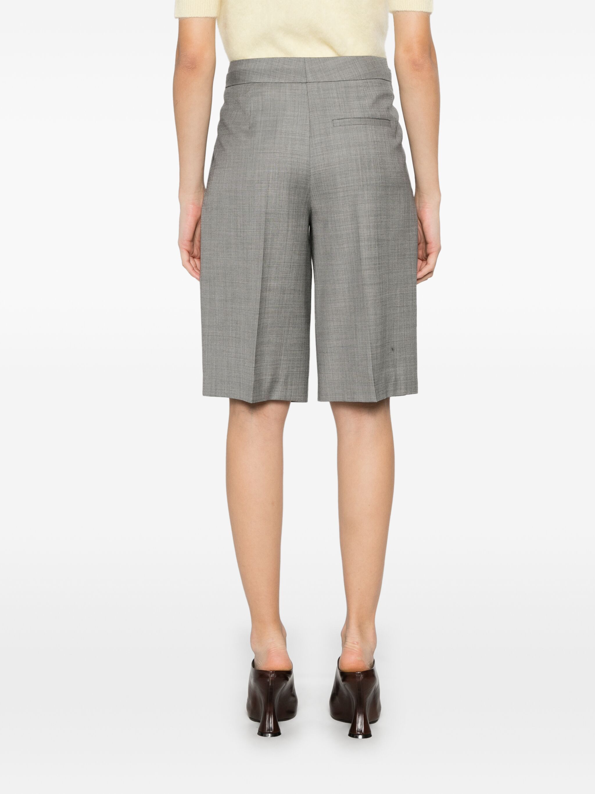 Loulou Studio Soan Tailored Bermuda Shorts In Gray