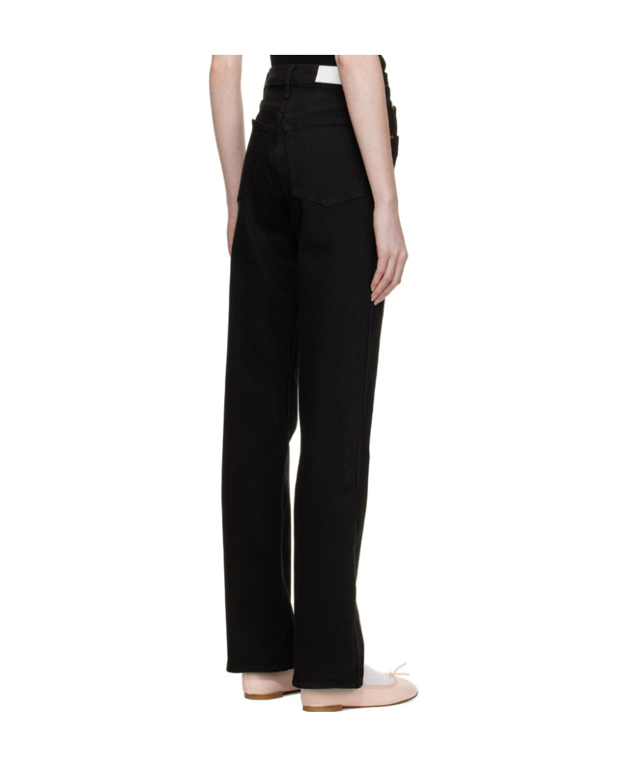 Re/done 70s Low-rise Straight Jeans In Black