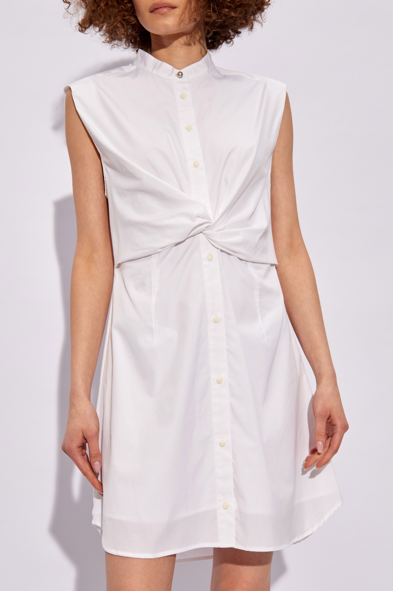 Rag & Bone Louisa Sleeveless Poplin Shirtdress In White