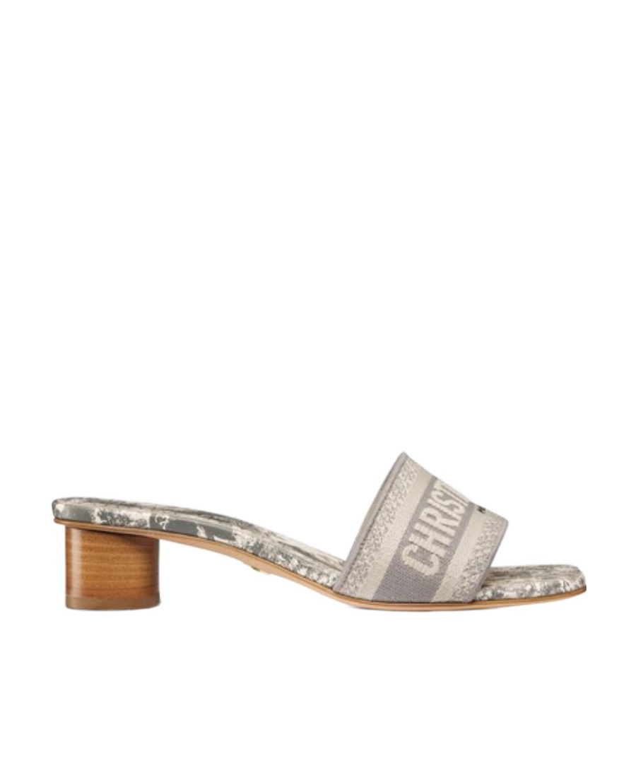 Dior Dway Heeled Slide In Gray