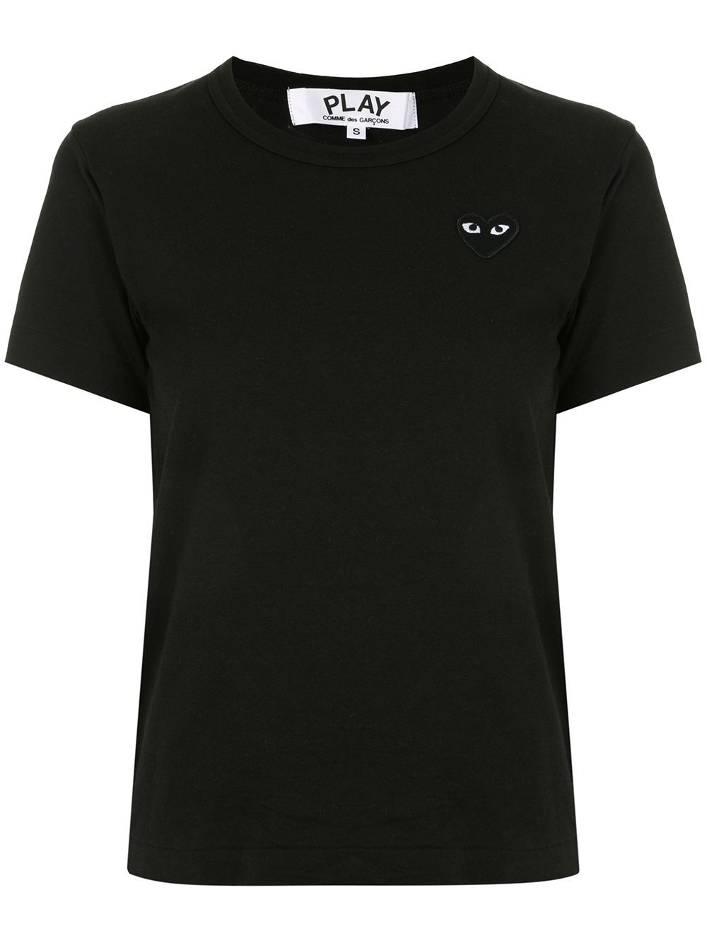Comme Des Garçons Play Heart Embroidered Slim Fit T-shirt In Black