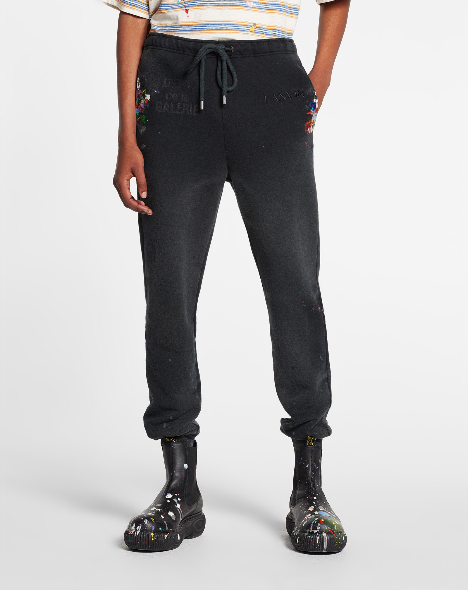 Lanvin Gallery Dept. X Logo Sweatpants In Black