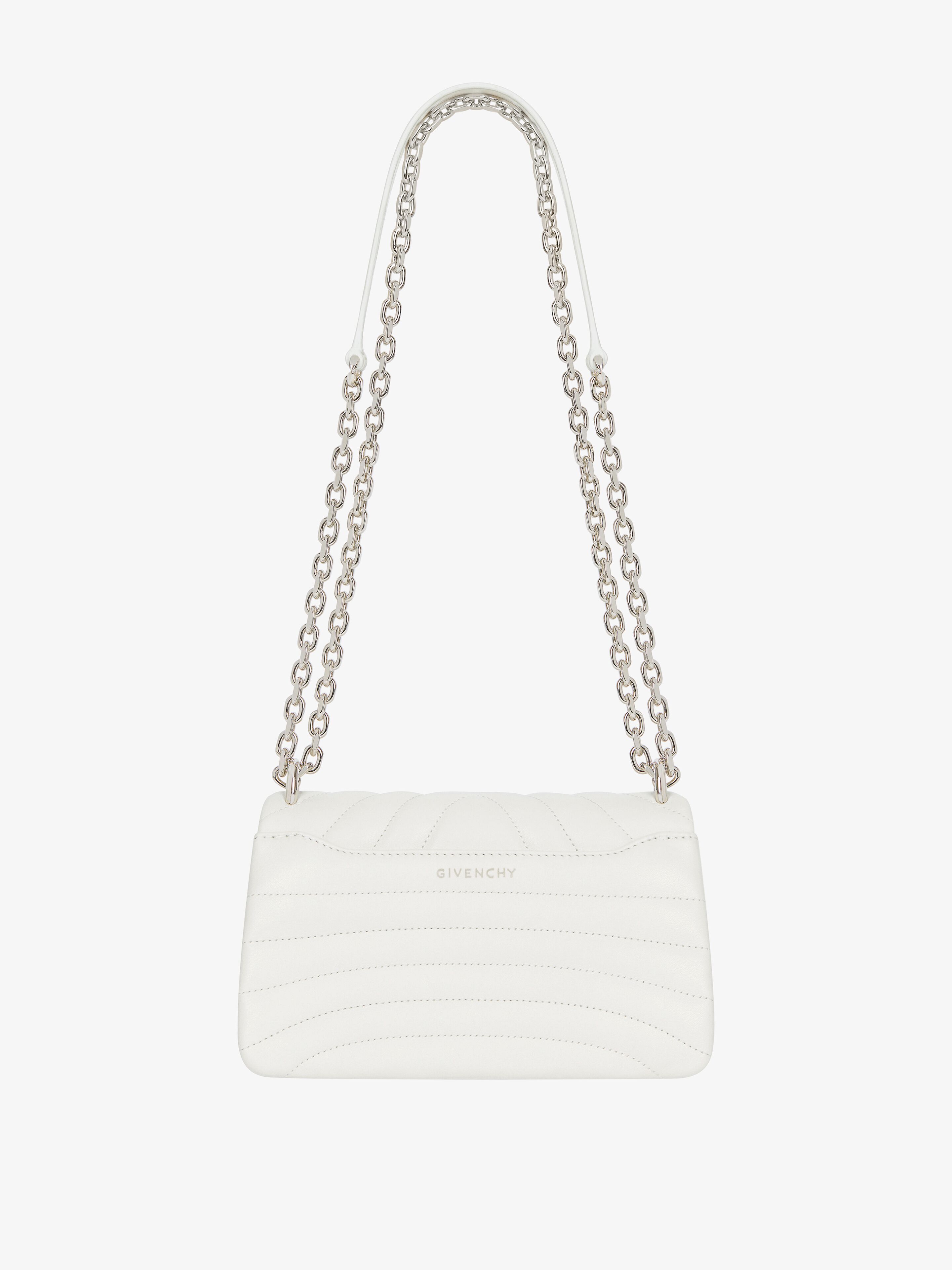 Givenchy Sac 4g Soft Petit Modèle En Cuir Matelassé In White