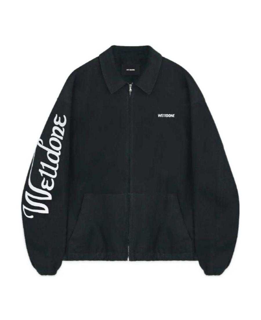 WE11 DONE WE11DONE LOGO PRINTED ZIPPED JACKET