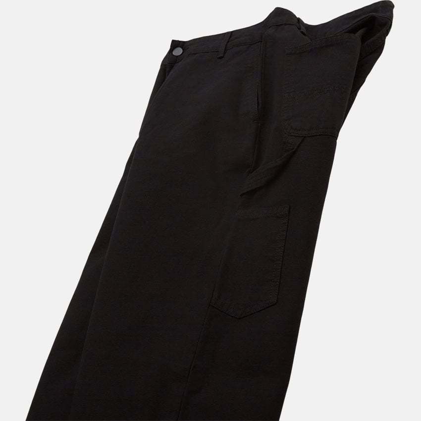 Shop Carhartt Mid-rise Tapered-leg Jeans In Black
