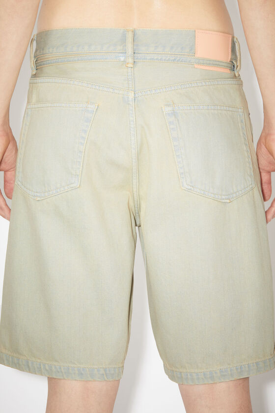 Acne Studios Wide-leg Denim Shorts In Blue