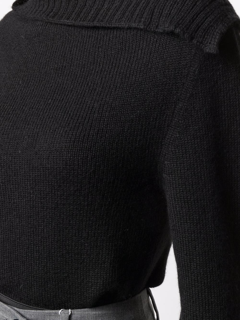 Ann Demeulemeester Asymmetrical Cowl-neck Jumper In Black