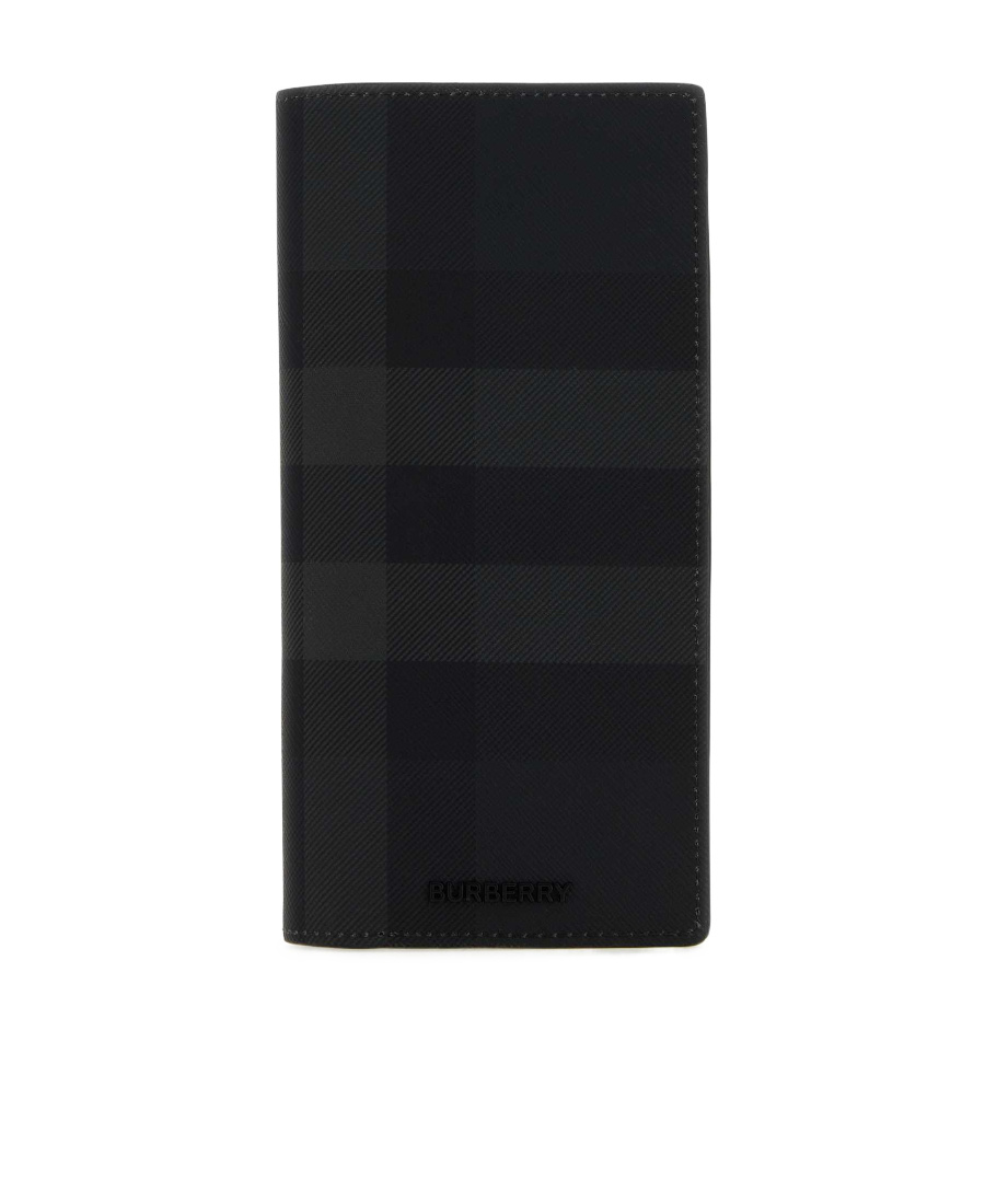Burberry Check Pattern Rectangular Shape Foldable Wallet In Black