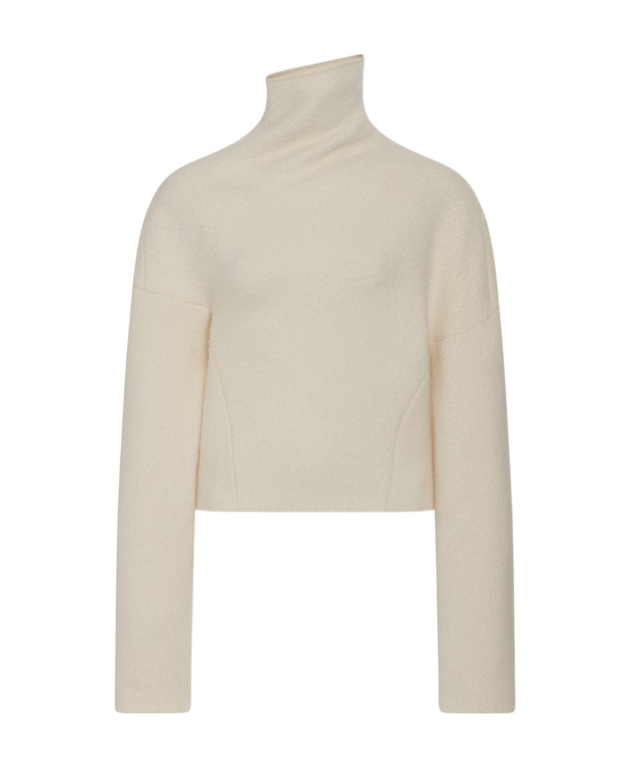 The Row High-neck Knitted Jumper In Nude