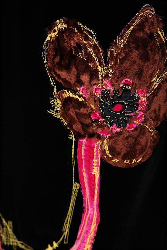 Prada Embroidered Velvet Dress In Black