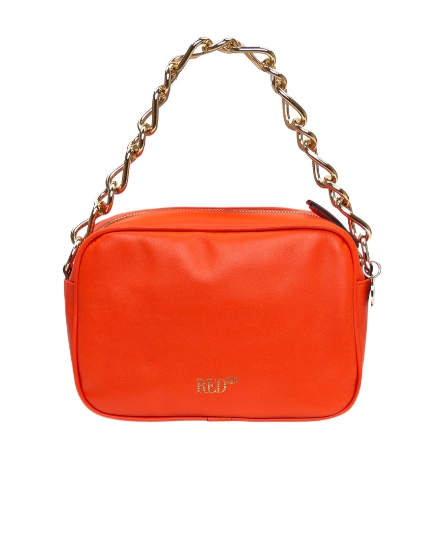 Red Valentino Logo Shoulder Bag In Red