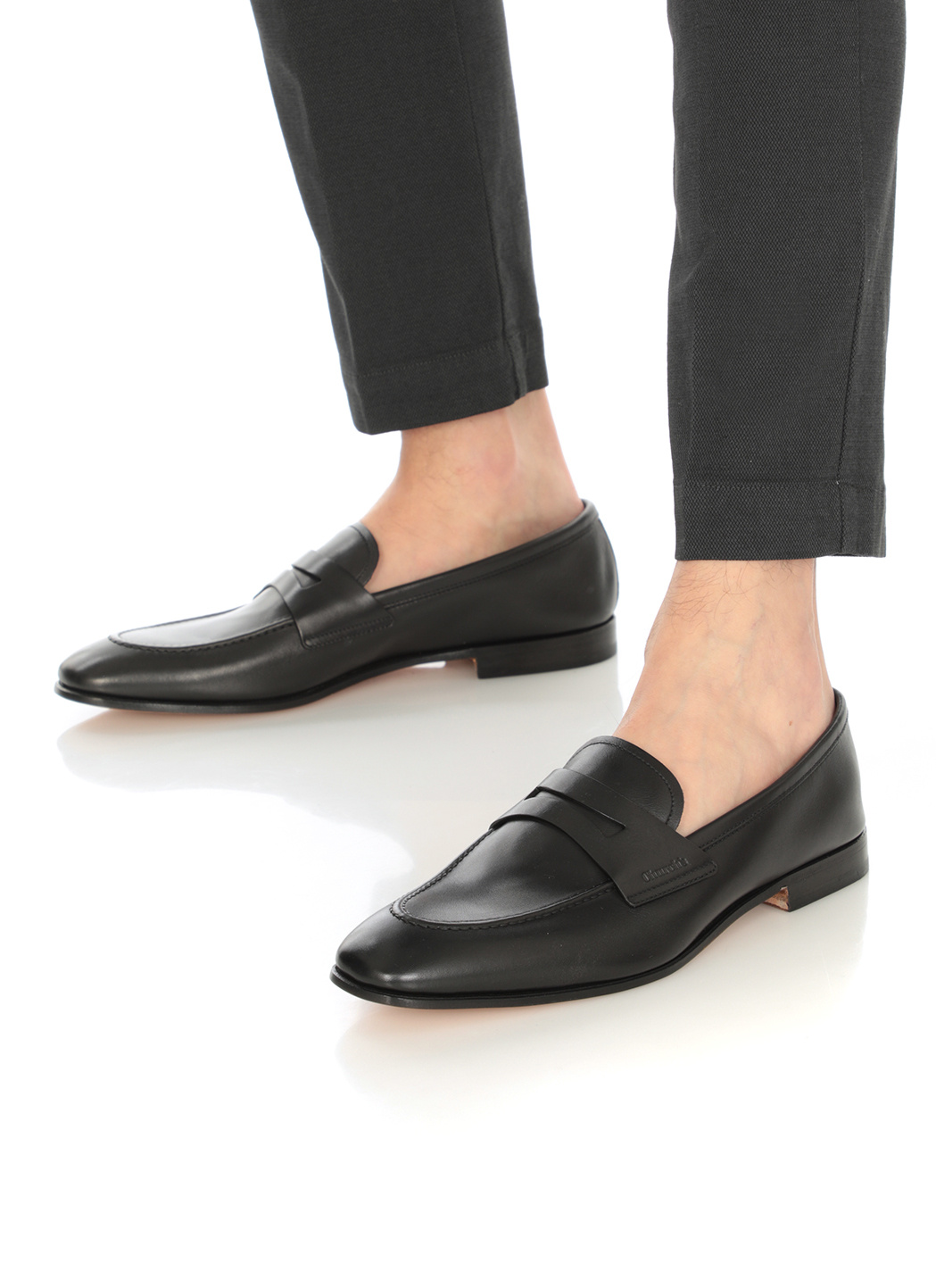 Church's Logo-debossed Leather Loafers In Black