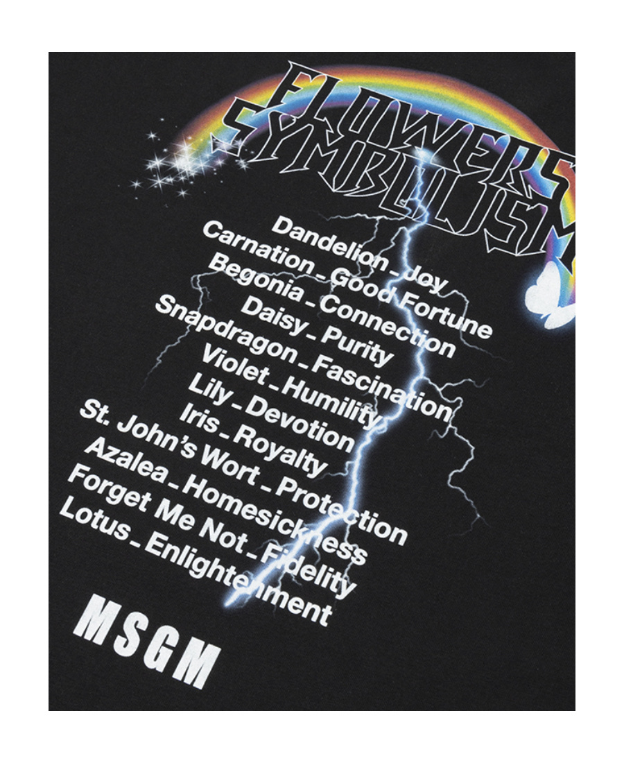 Msgm Printed Short-sleeved T-shirt In Black
