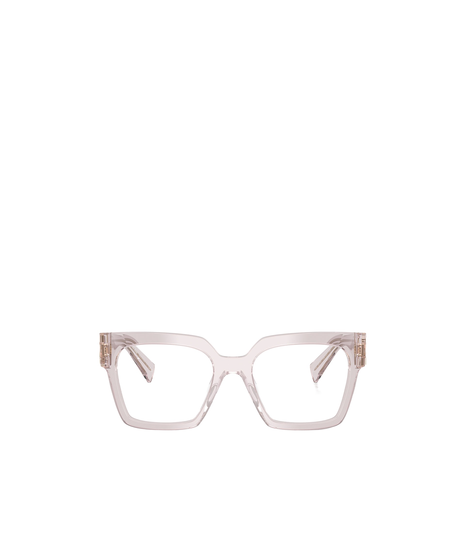 Miu Miu Square-frame Logo-detail Glasses In Pink