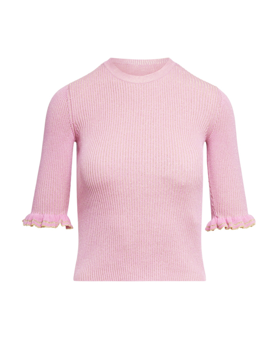 Red Valentino Round Neck Sweater In Pink