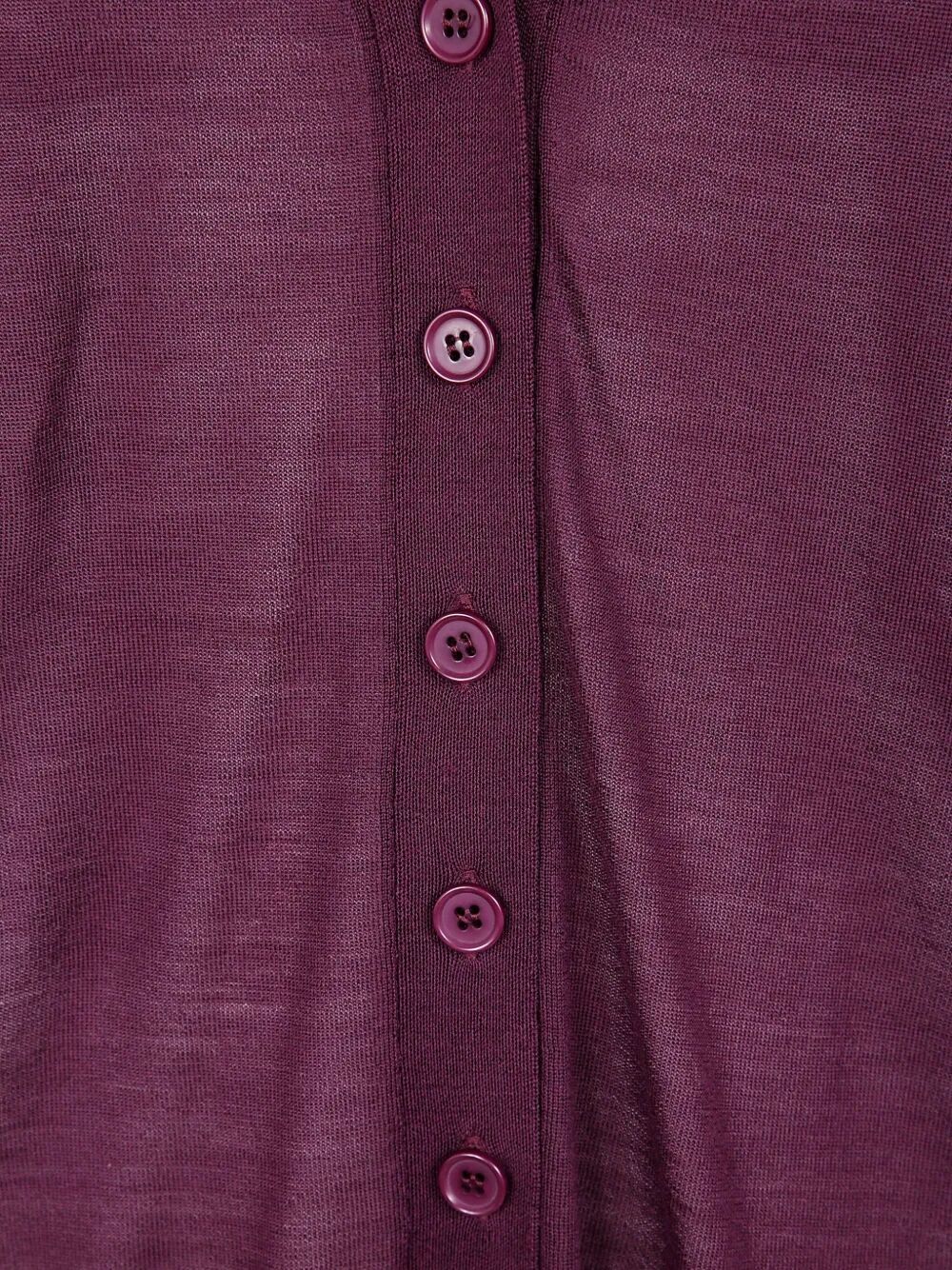 Mrz Buttoned Cardigan In Purple