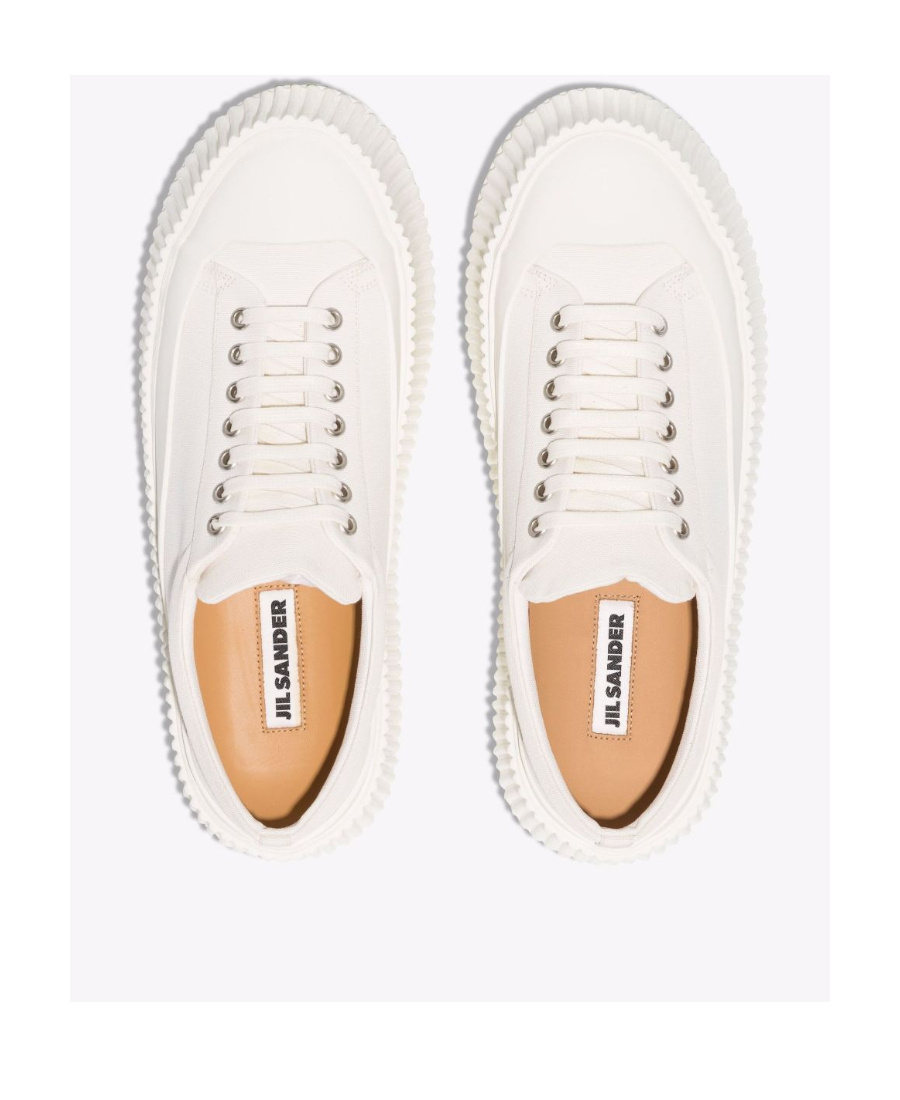 Shop Jil Sander Low-cut Casual Sneakers In White