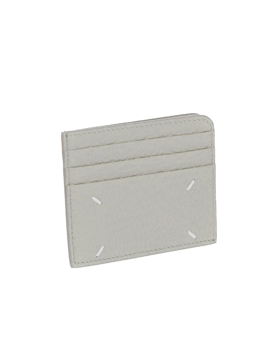 Maison Margiela Four-stitch Logo Cardholder In Light Gray