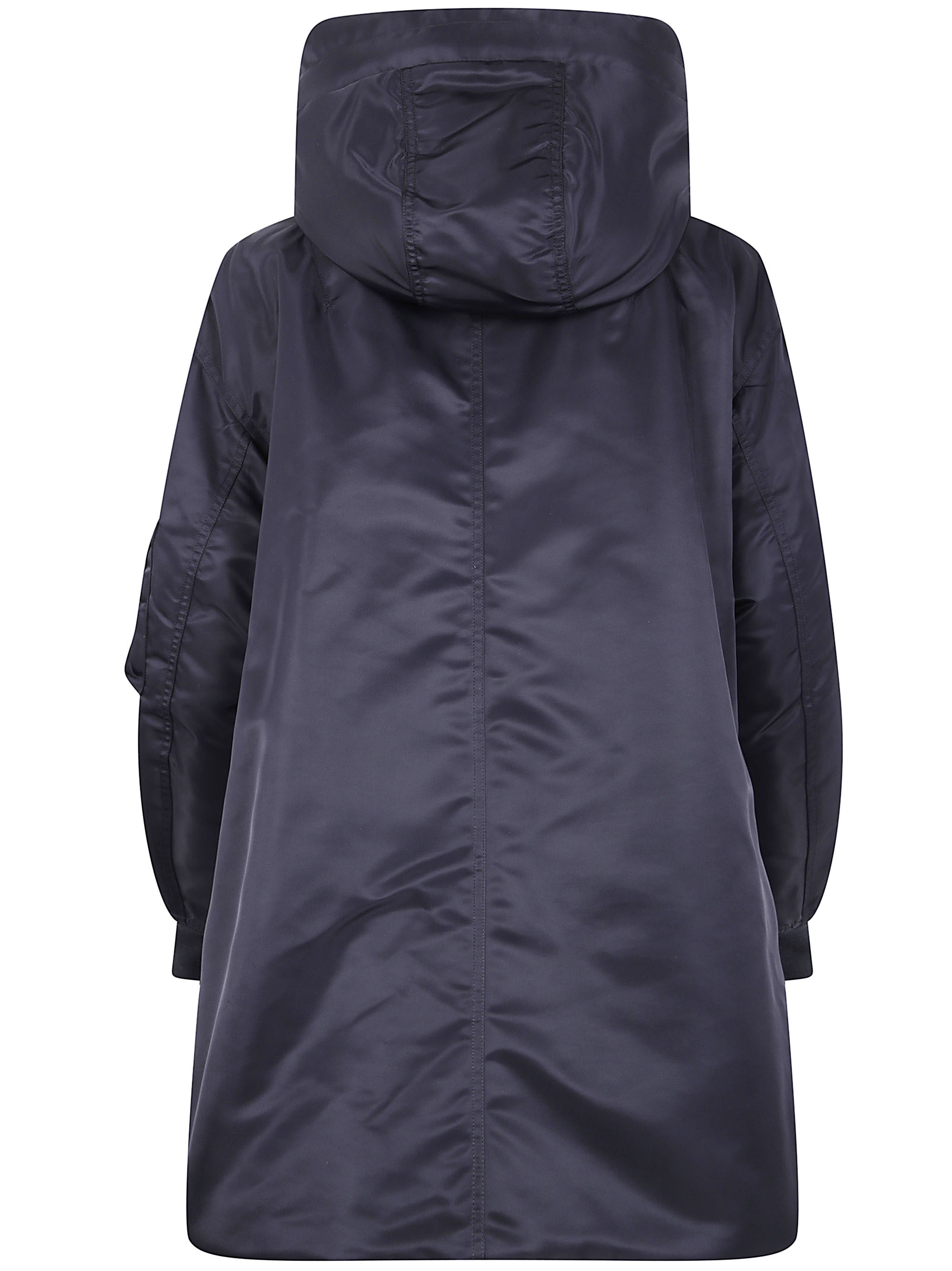 Aspesi Hooded Bomber Jacket In Blue