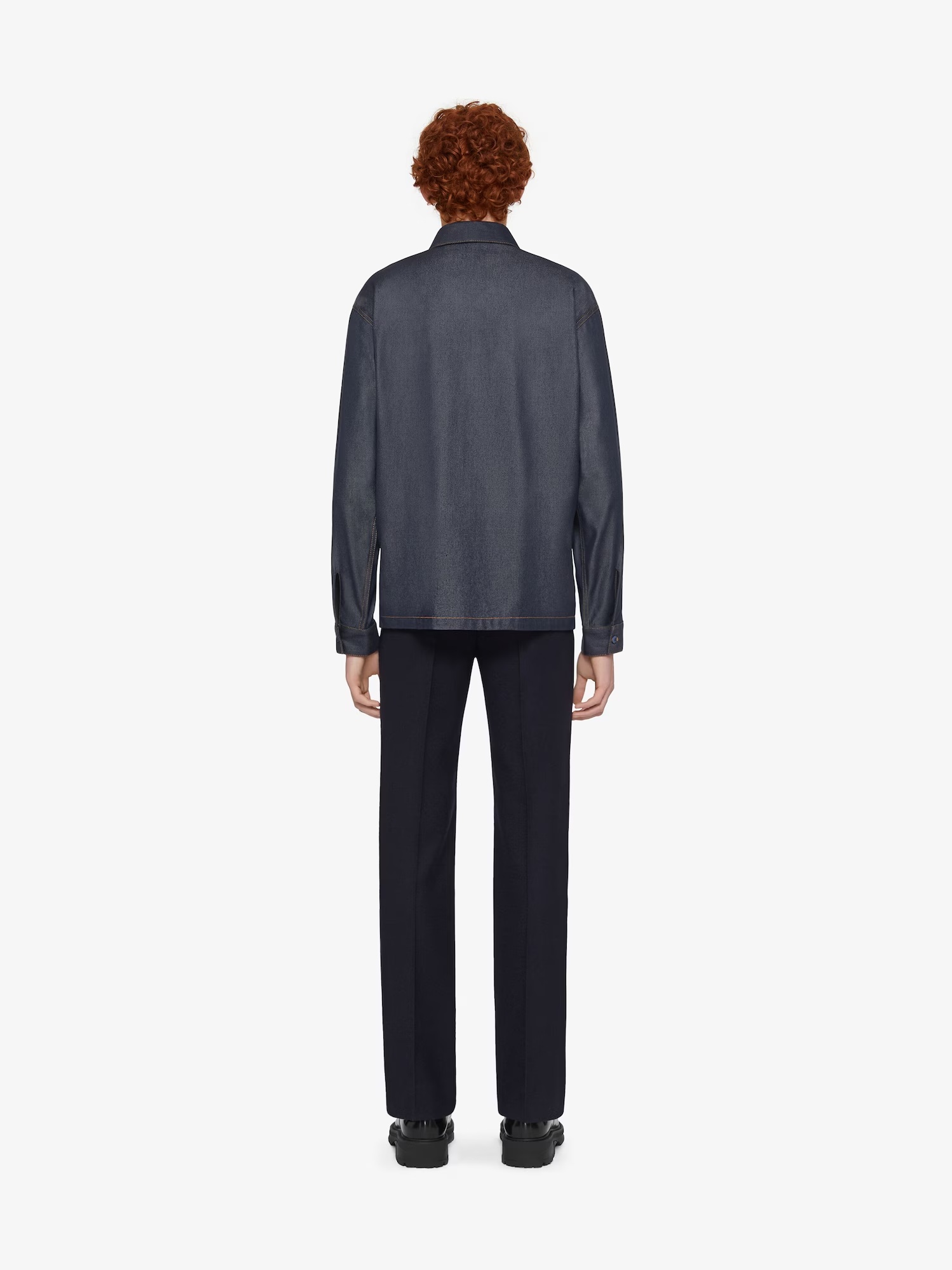 Givenchy Straight-leg Wool-blend Trousers In Blue