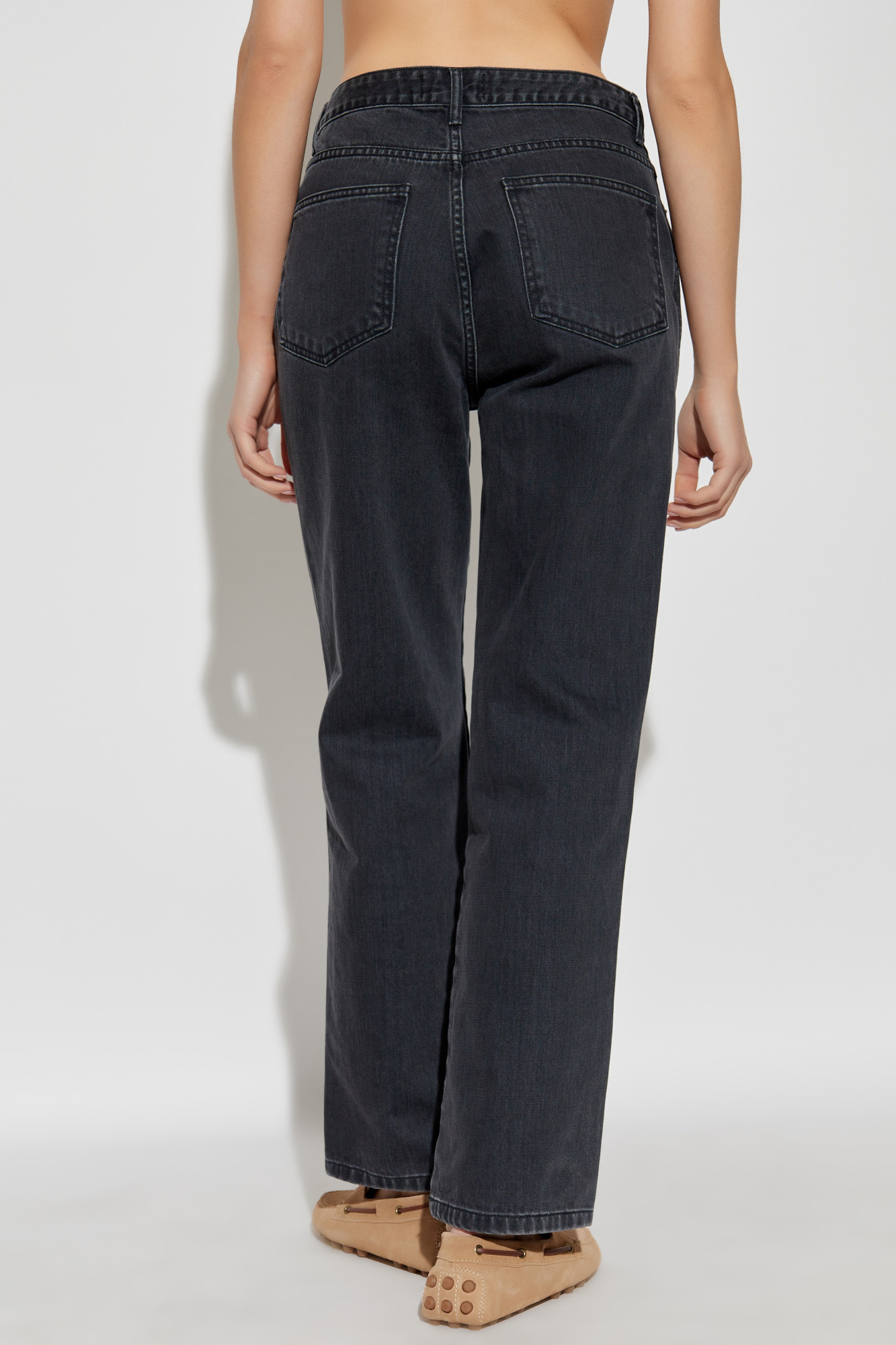 Officine Generale Straight-leg Jeans In Black