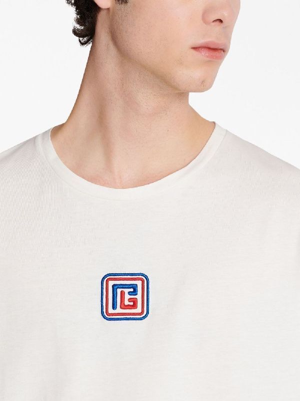 Balmain Pb Crew-neckt-shirt In White