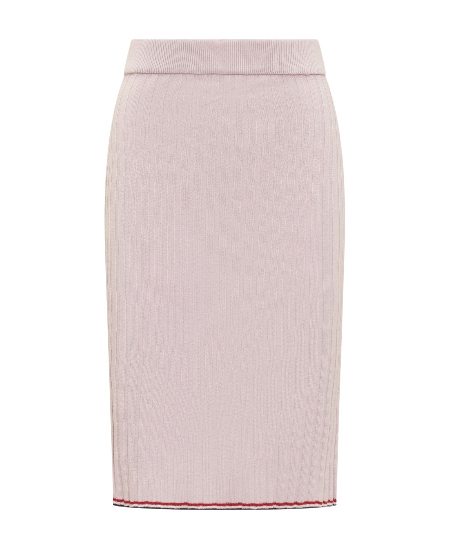Thom Browne Rwb Stripe Mini Pencil Skirt In Pink