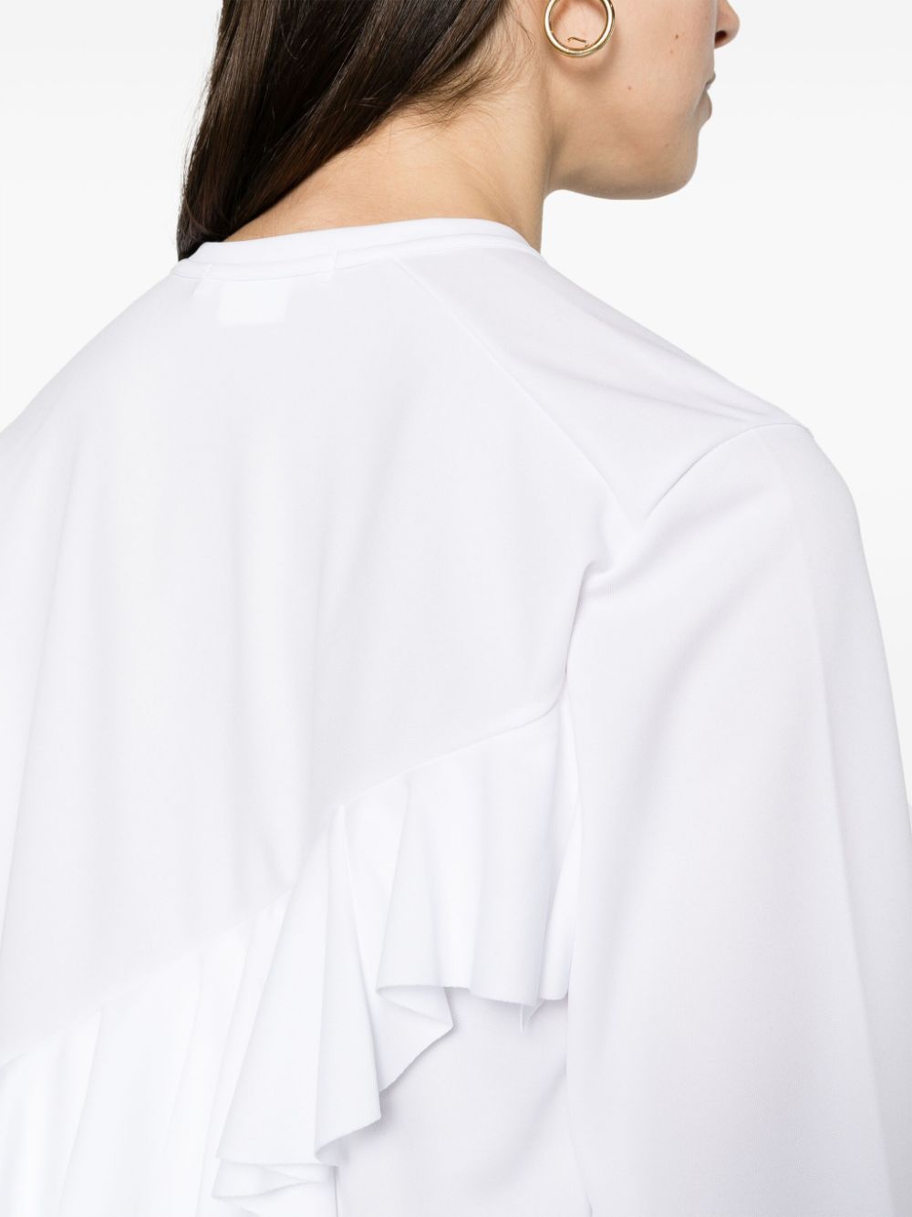 COMME DES GARÇONS RUFFLE-DETAIL ROUND-NECK T-SHIRT