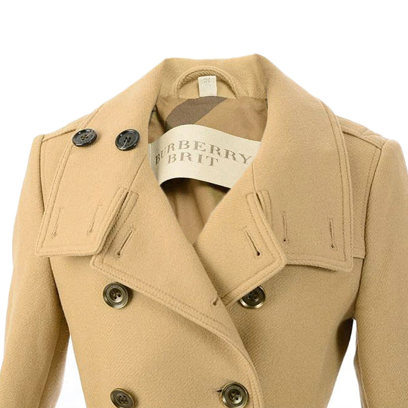 Burberry Long-sleeved Coat In Nude
