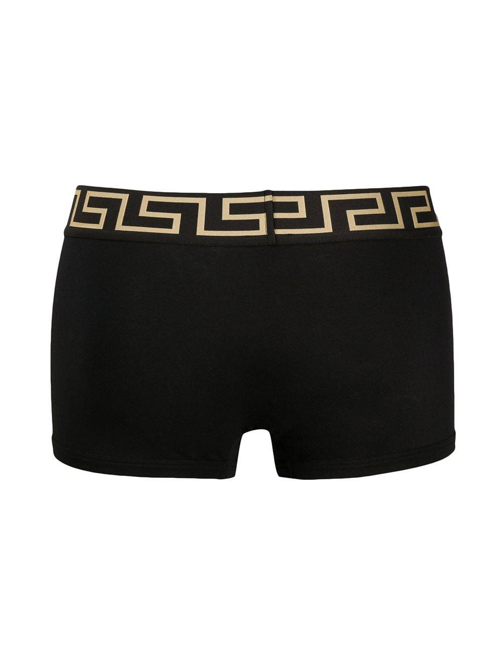 Versace Black Briefs With Elastic Waist With Medusa Print In Black