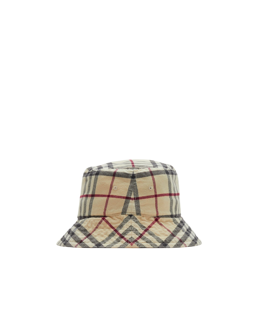 Burberry Vintage Check-pattern Cotton Bucket Hat In Nude
