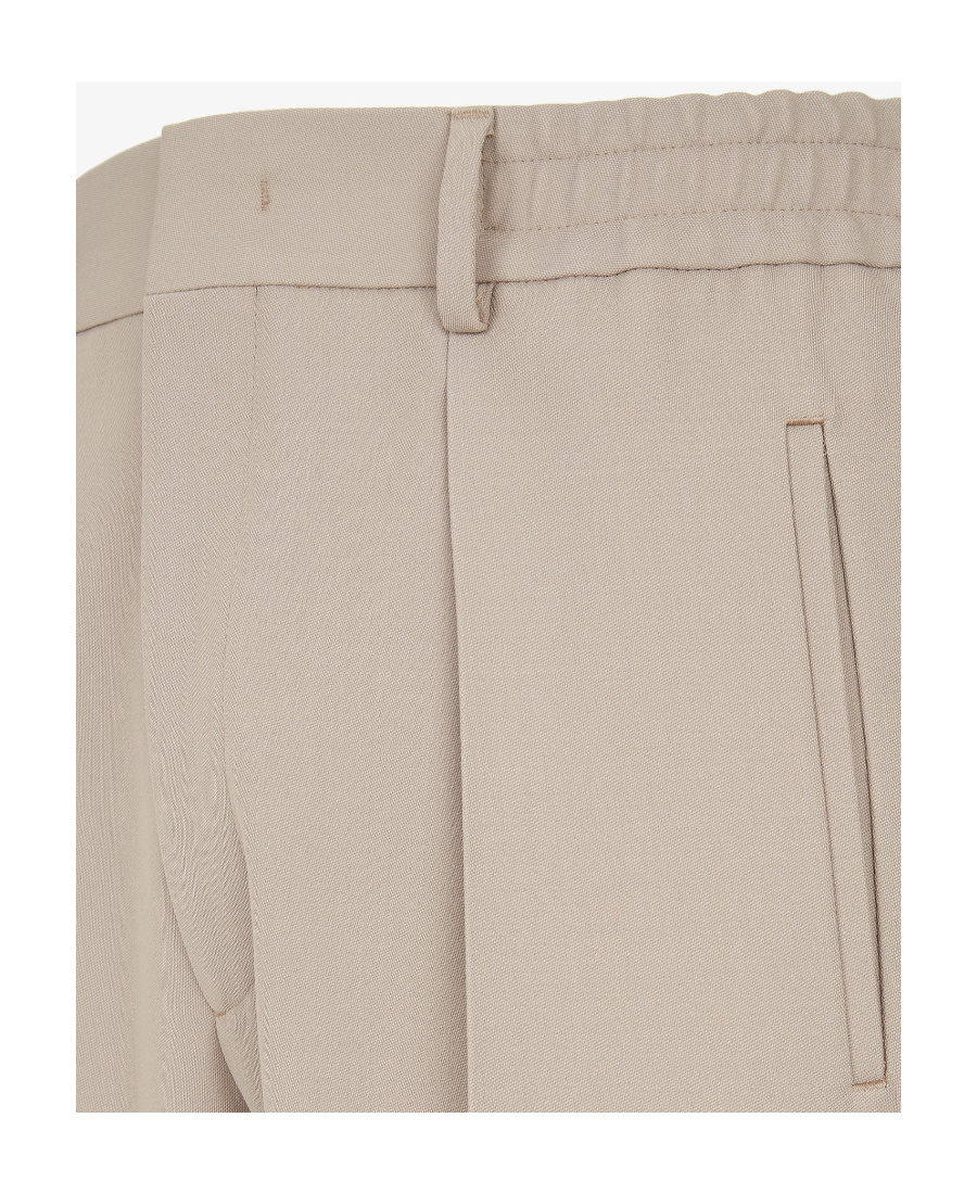 Fendi Pleated Tailored Trousers In Gray
