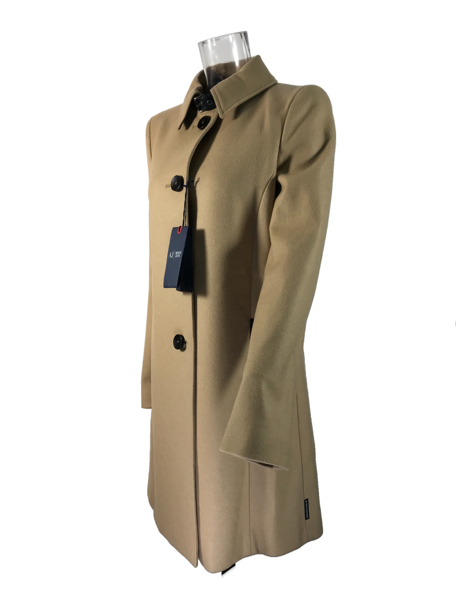 Armani Jeans Long-sleeved Lapel Coat In Multicolor