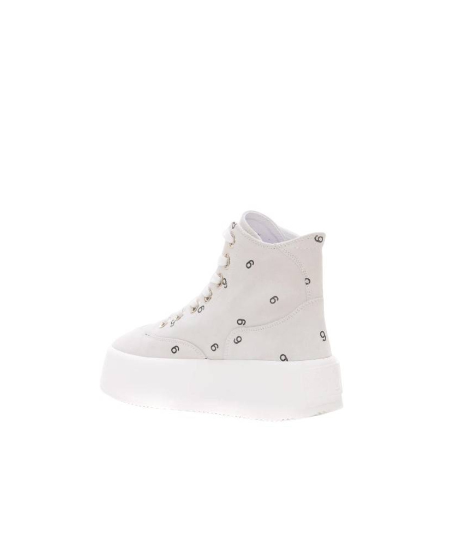 Mm6 Maison Margiela Logo Lace Up Casual Sports Shoes In White