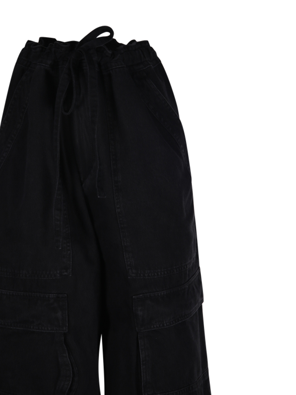 Isabel Marant Ivy Tapered Cargo Jeans In Black
