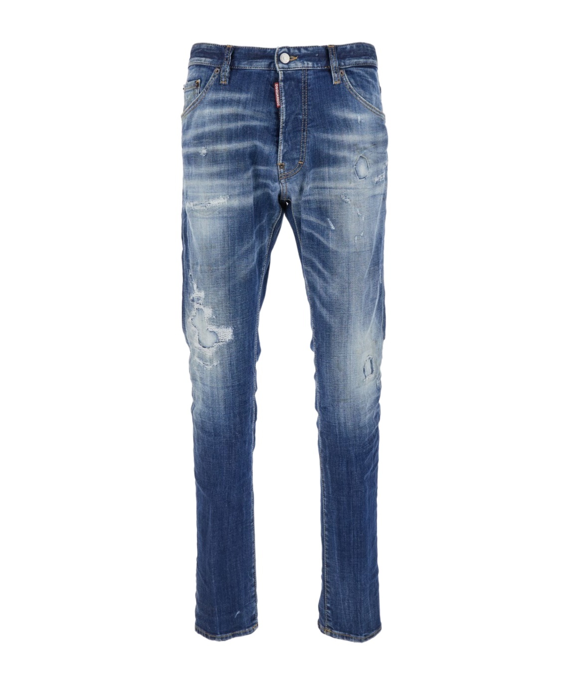 Shop Dsquared2 Distressed Slim-cut Jeans In Blue