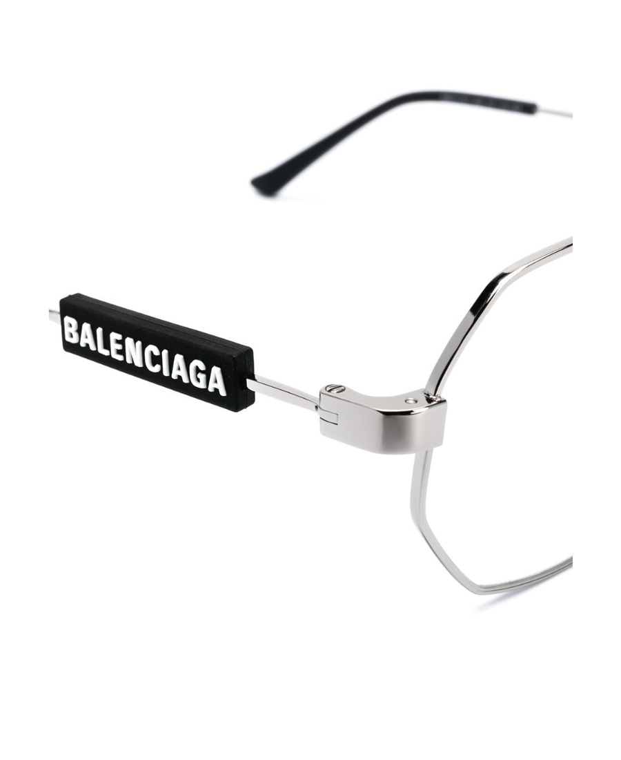 Balenciaga Logo Aviator Glasses In White