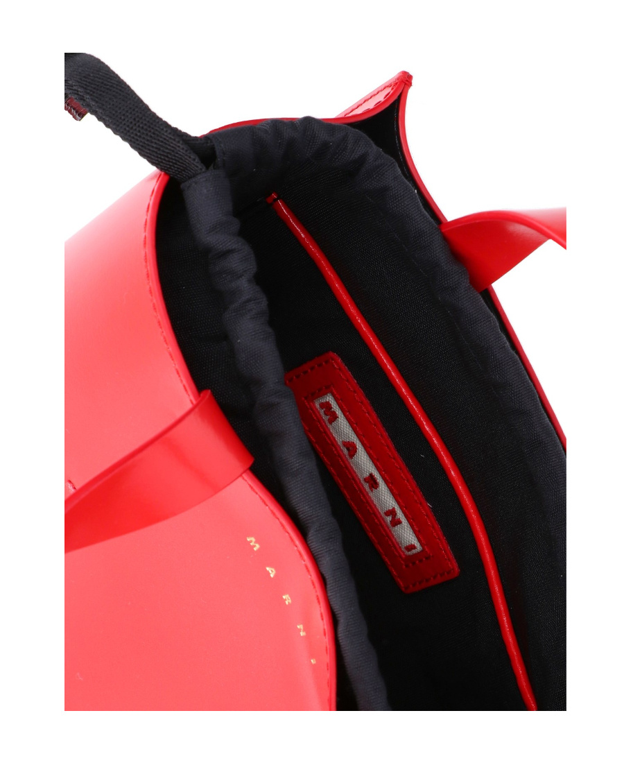 Marni Logo Mini Shoulder Bag In Red