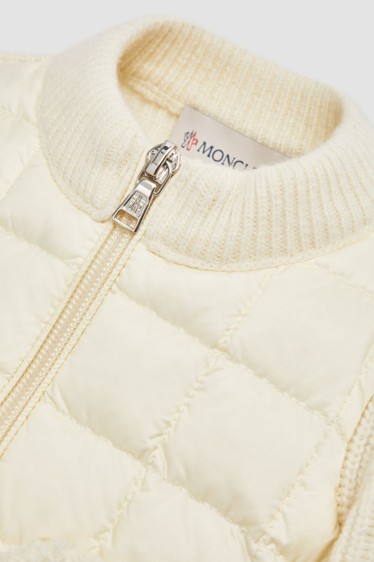 Moncler Long-sleeved Down Jacket In White